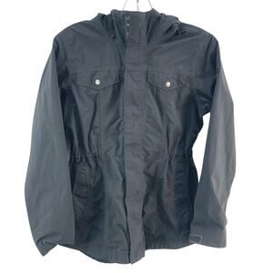 The North Face Black Hooded Windbreaker Jacket Girls’ Size Large Preowned